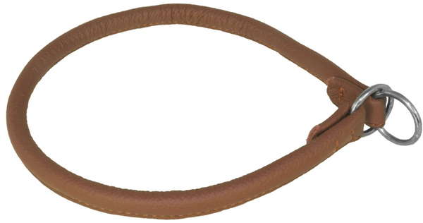 Rolled Leather Slip Collar