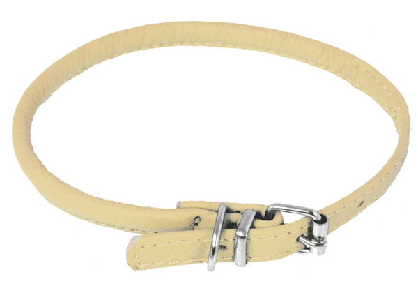 Rolled Leather Buckle Collar