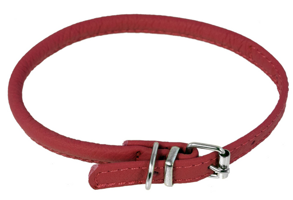 Rolled Leather Buckle Collar