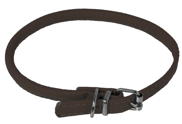 Rolled Leather Buckle Collar