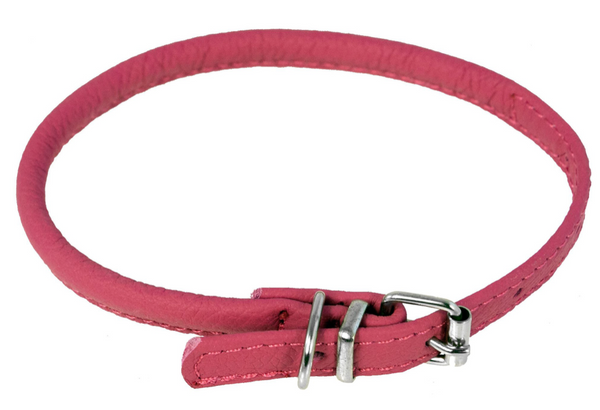 Rolled Leather Buckle Collar